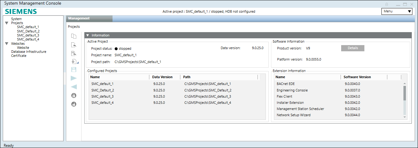 Management Tab on Server Installation